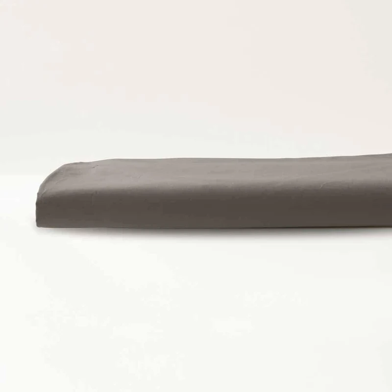 Drap housse satin 100% coton bio Signature Gris Acier / 90X190 déclassé - MS166