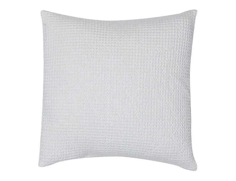 Coussin Nid d'abeille coton recyclé - MAIA Craie