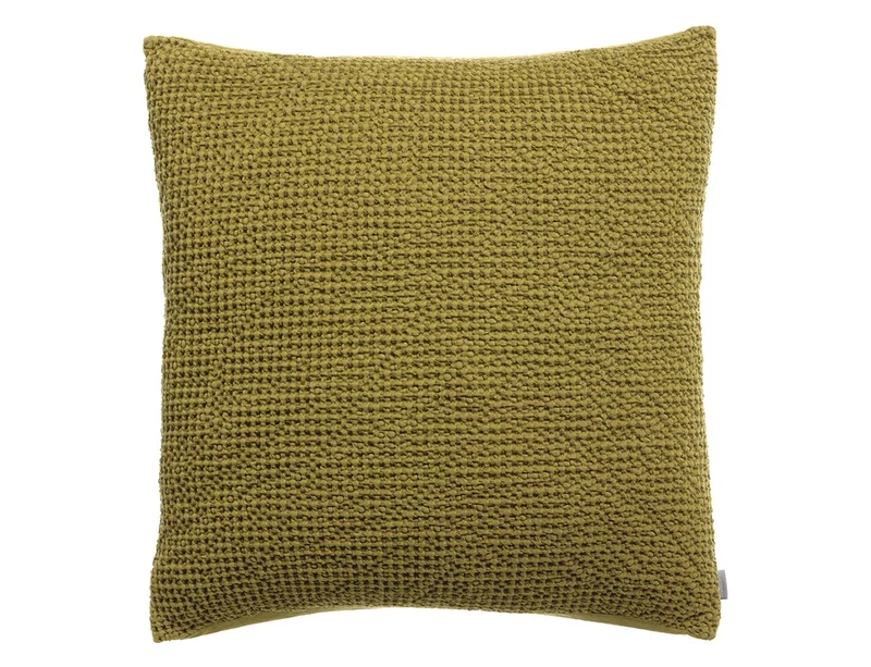 Coussin Nid d'abeille coton recyclé - MAIA Cèdre