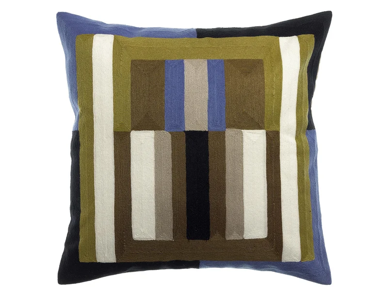 Coussin Coton brodé - JASON Cèdre
