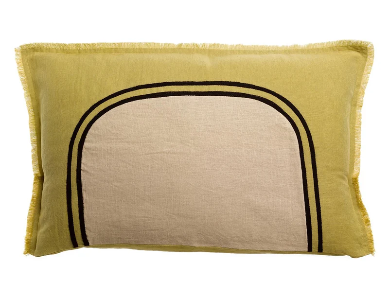 Coussin Coton Lin - LALY Bicolore Gold