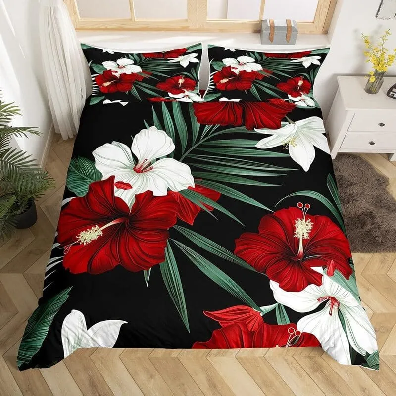 Housse de Couette Tropicale Noir
