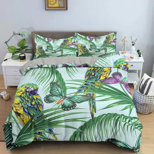 Housse de Couette Tropicale Papillon