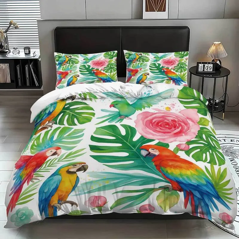Housse de Couette Tropicale Oiseau