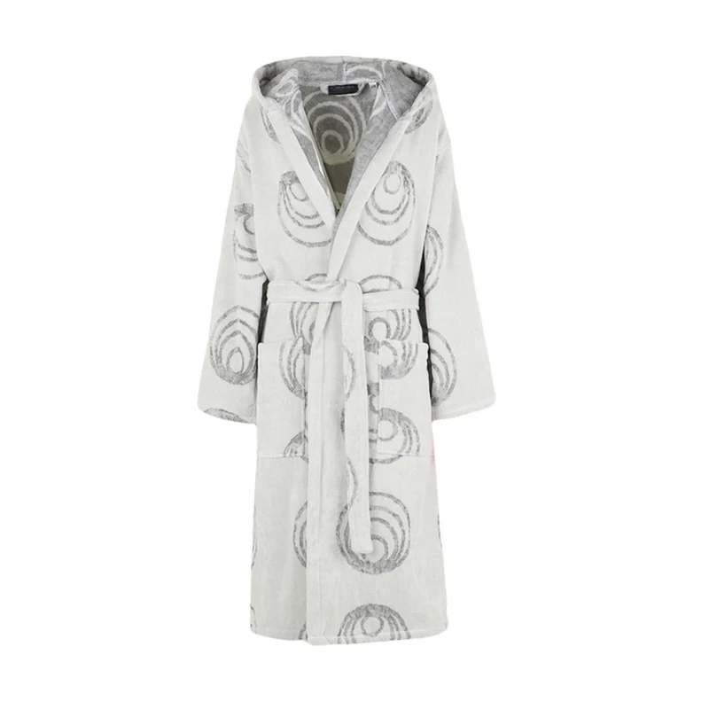 Accappatoio con Cappuccio silver circle Moderno in Spugna 450 gr/mq