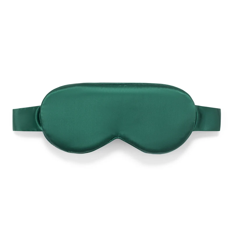 Masque de nuit 3D en soie – Vert Foncé