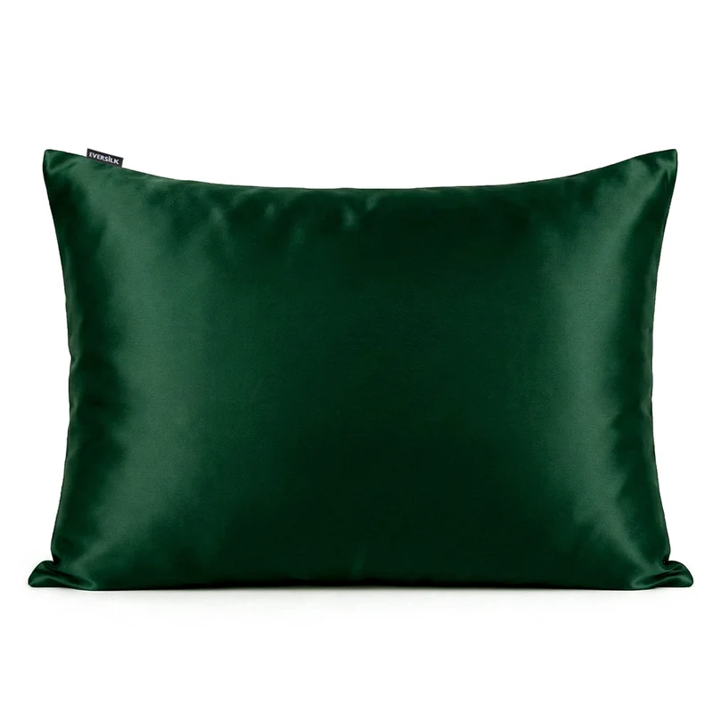 🎁 Taie d’oreiller en soie de mûrier 50x70 cm - Vert Foncé (100% off)