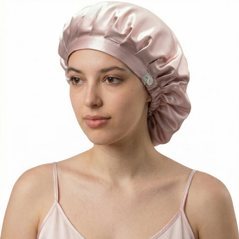 Bonnet de nuit en soie – Lotus