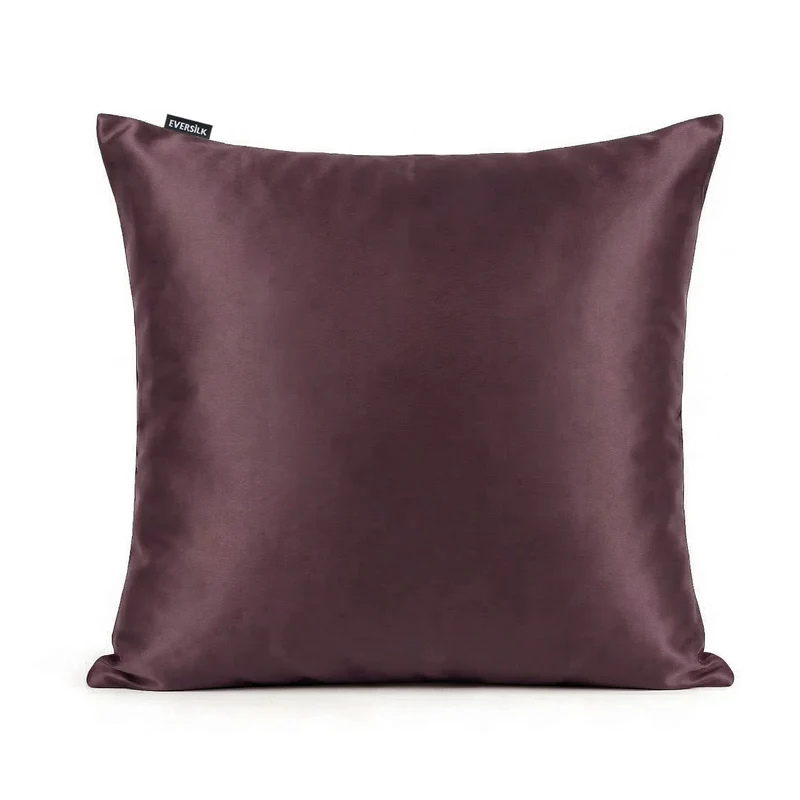 🎁 Taie d’oreiller en soie de mûrier 65x65 cm - Prune (100% off)