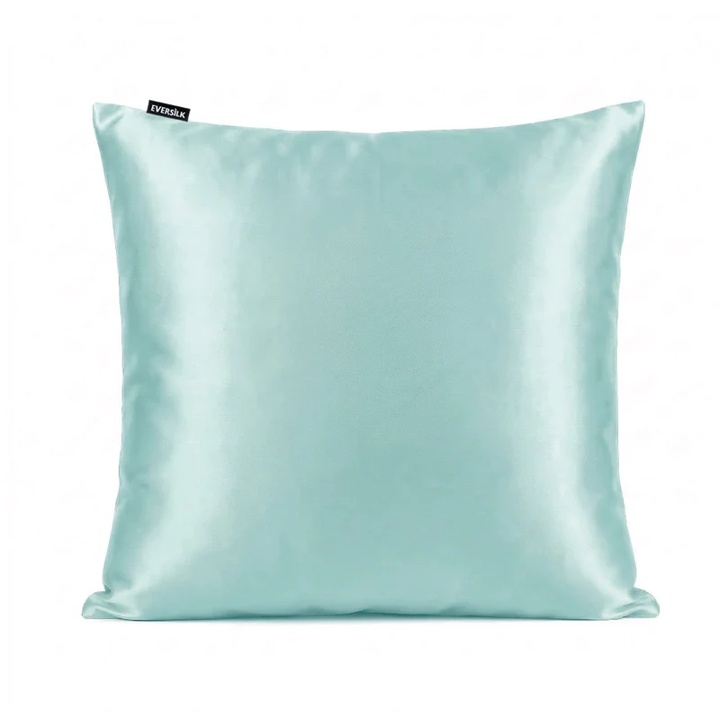 🎁 Taie d’oreiller en soie de mûrier 65x65 cm - Vert d’eau (100% off)