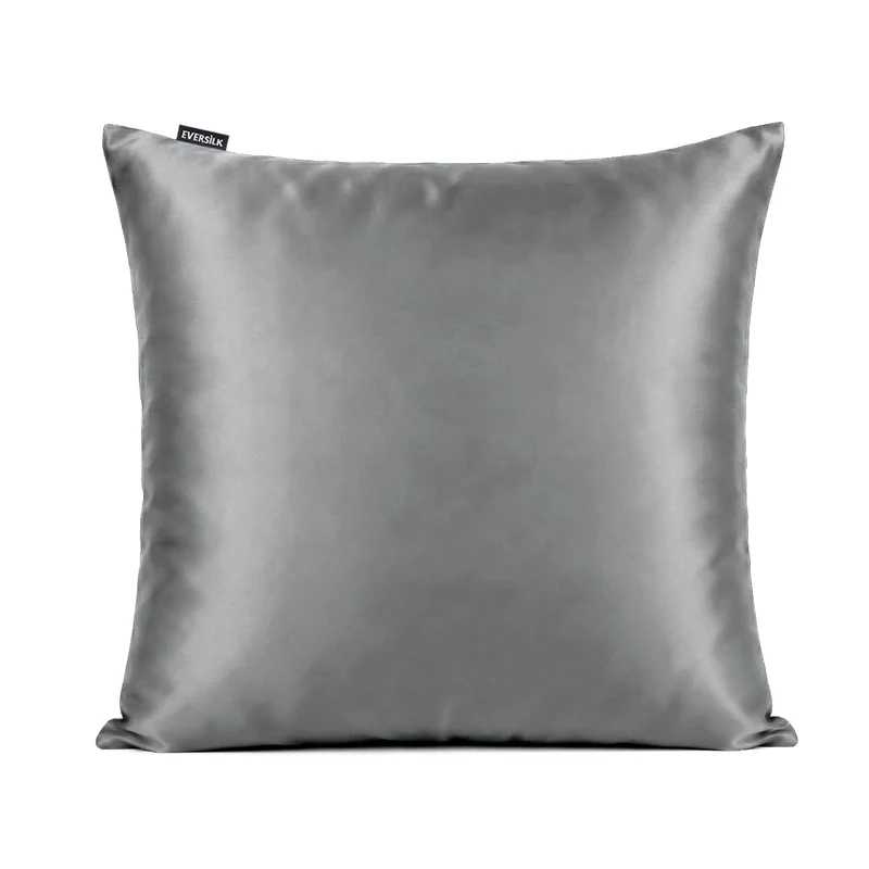 🎁 Taie d’oreiller en soie de mûrier 65x65 cm - Gris Ultime (100% off)