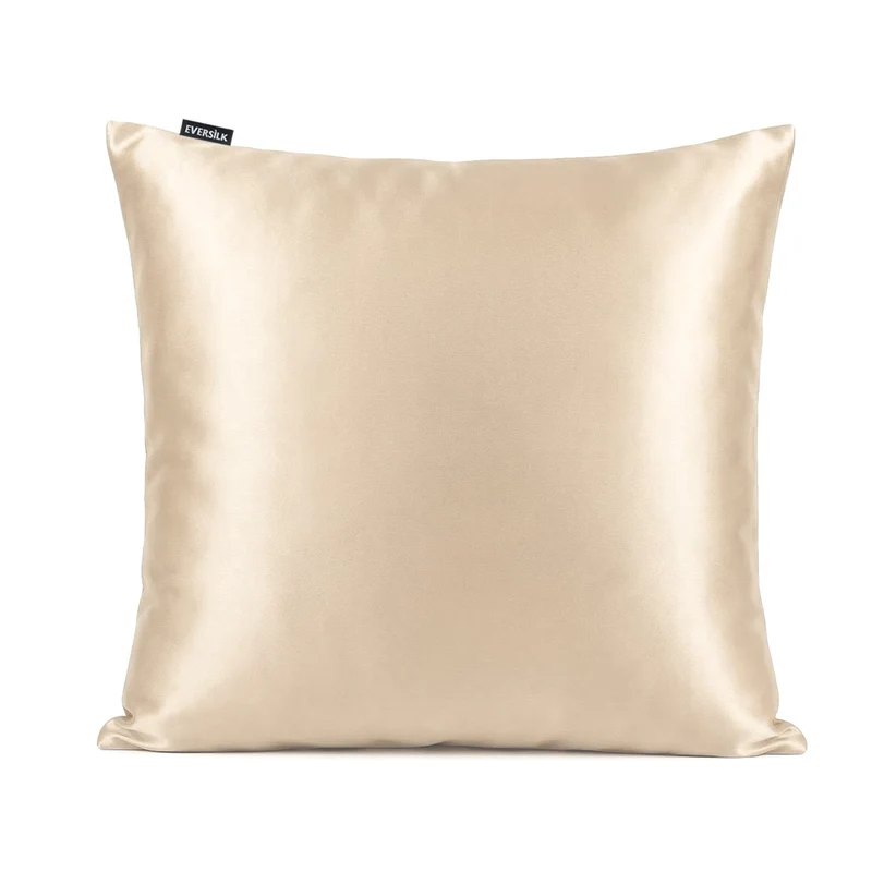 🎁 Taie d’oreiller en soie de mûrier 65x65 cm - Champagne (100% off)