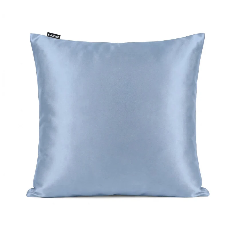 🎁 Taie d’oreiller en soie de mûrier 65x65 cm - Bleu Pâle (100% off)
