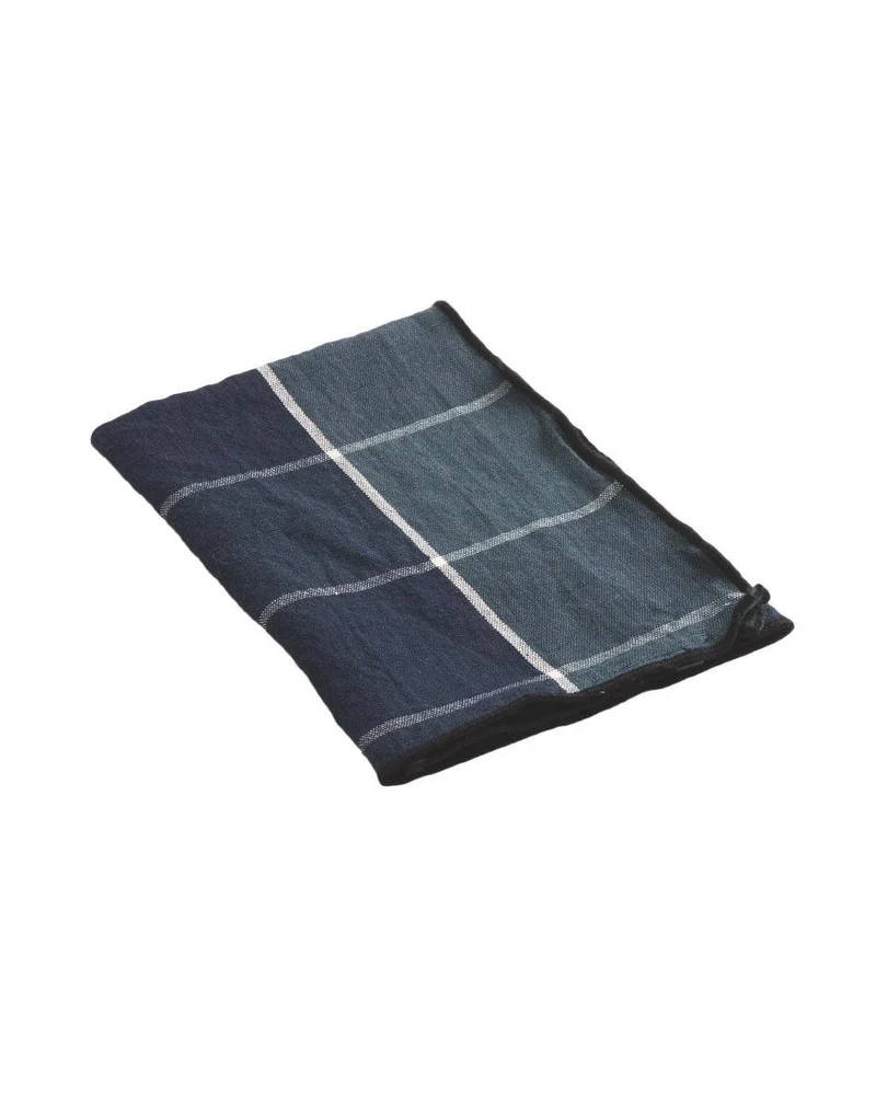 Set de Table Bourdon Toile Mimi Nara Pétrole / Bourdon Noir