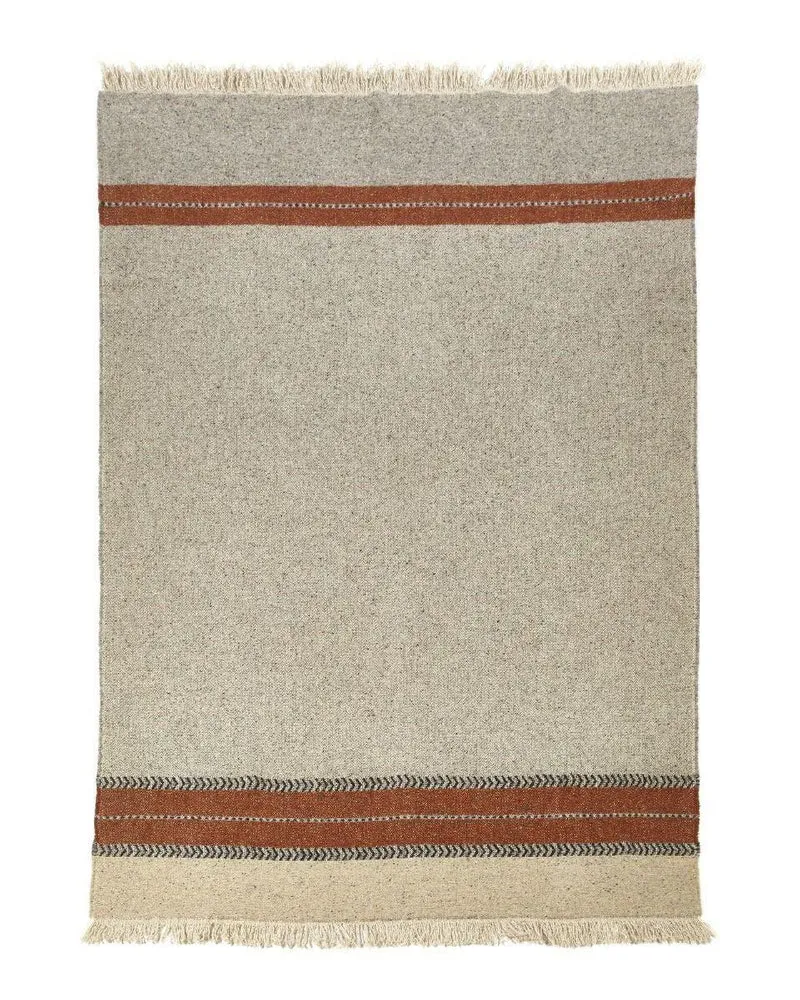 Plaid Montana en laine et lin Gris