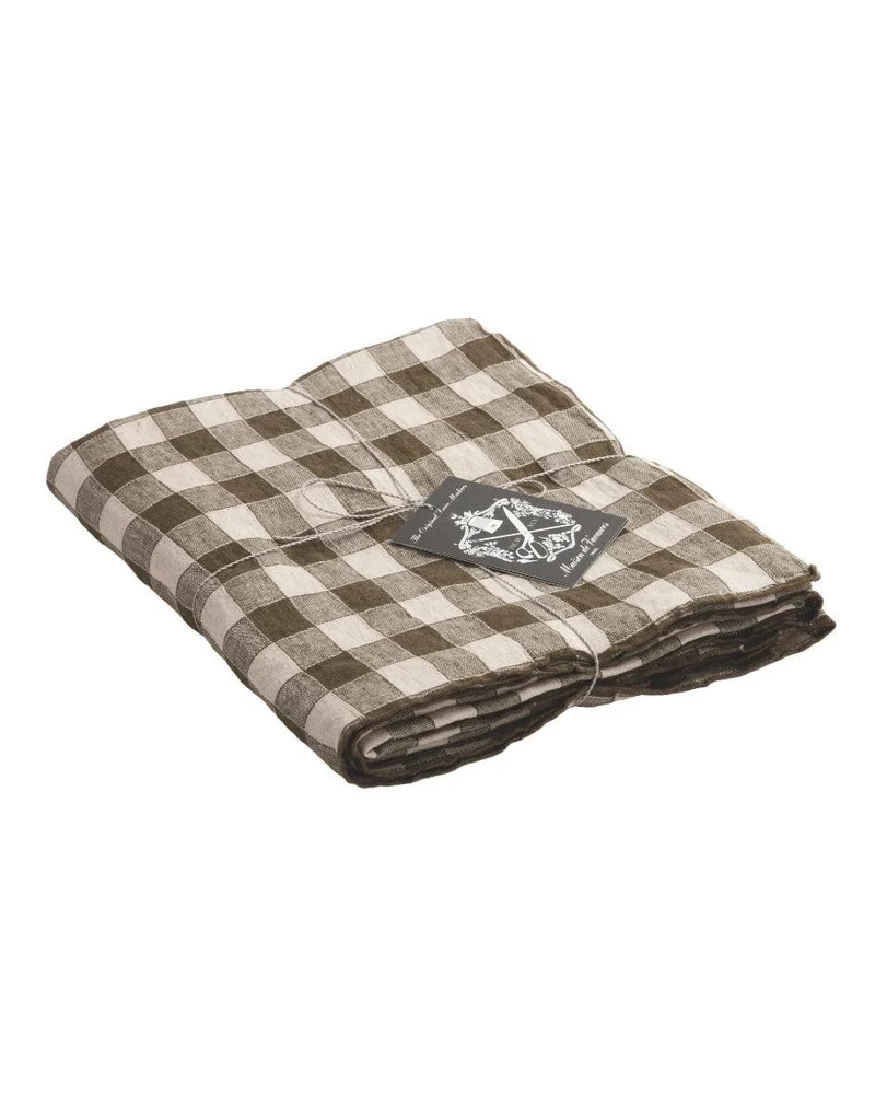 Nappe Bourdon Toile Vintage Vichy, Laurier