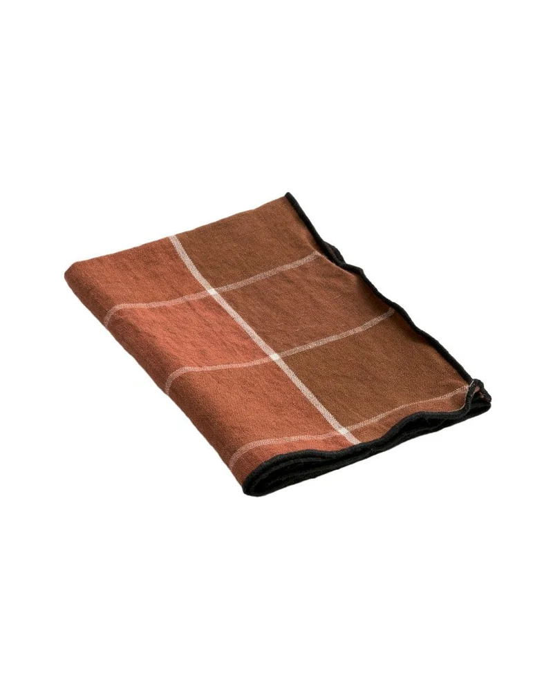 Serviette Bourdon Toile Mimi Nara Argile / Bourdon Noir