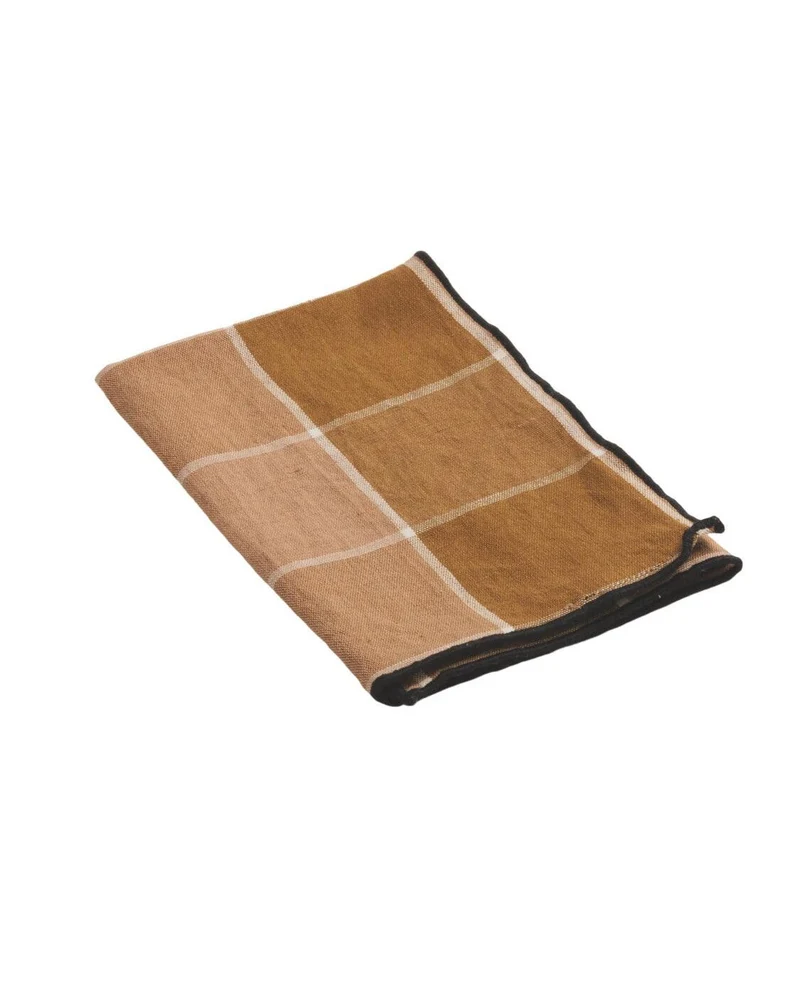 Set de Table Bourdon Toile Mimi Nara Havane / Bourdon Noir