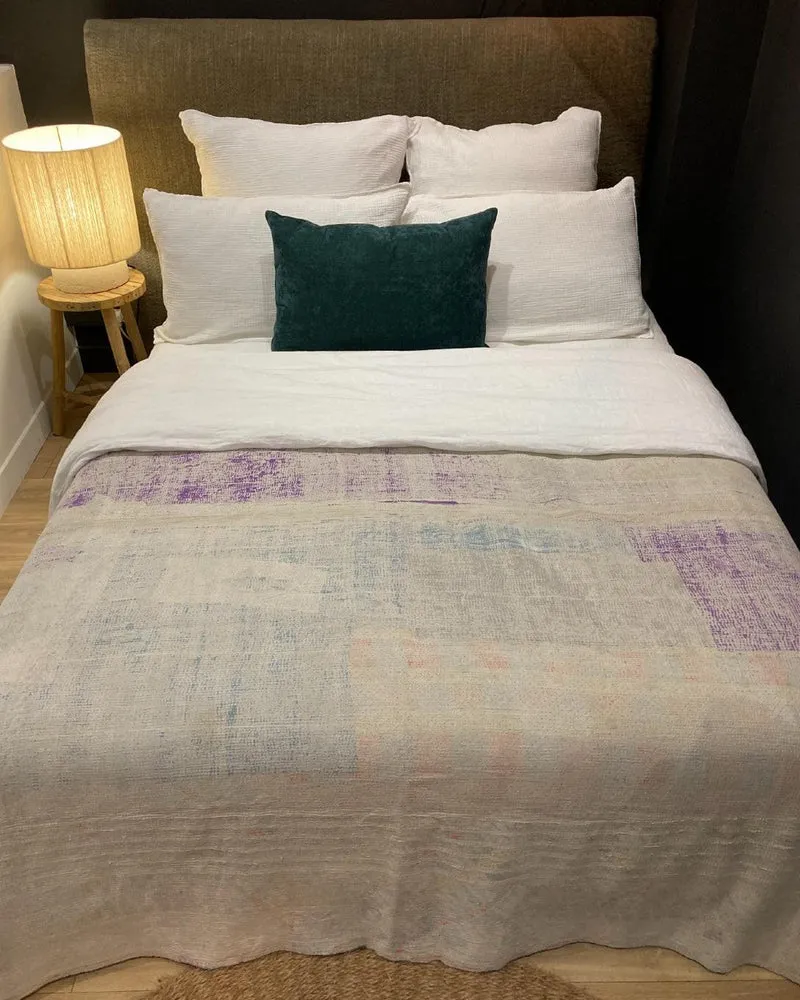 Couvre-lit Vintage Kantha N°1, pièce unique