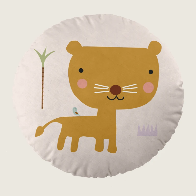 COJÍN REDONDO INFANTIL ESTAMPADO EXPLORADORA