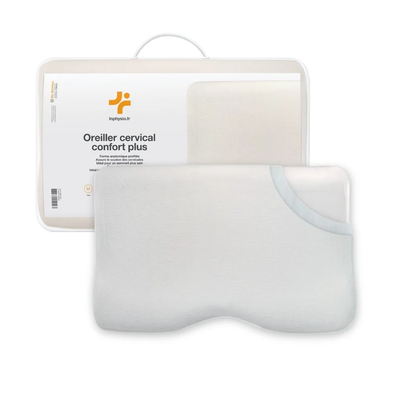 Oreiller Ergonomique, 2 Taies (bambou et coton) | CONFORT PLUS