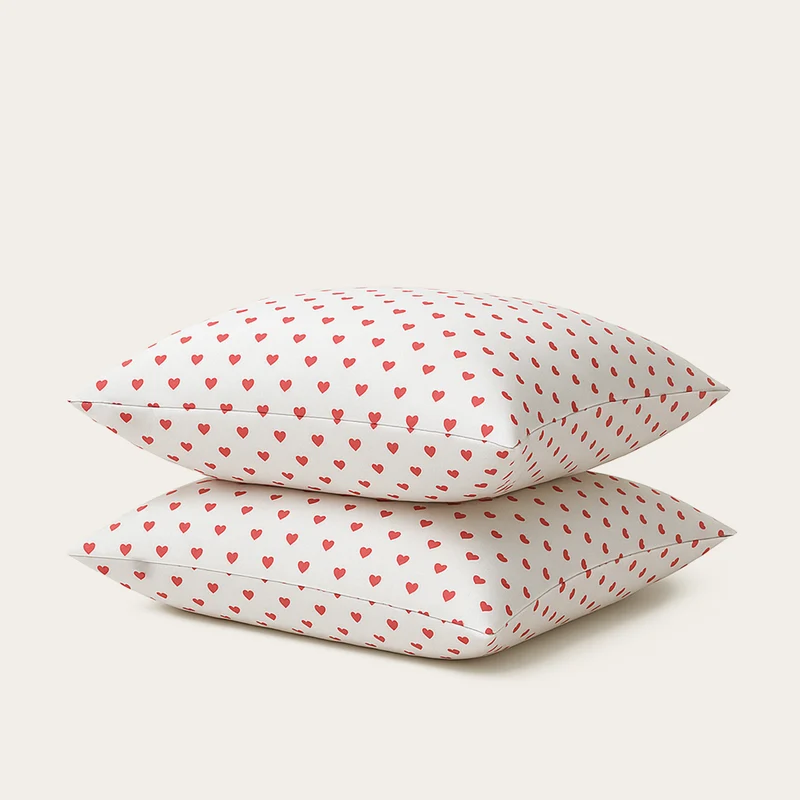 HappyBed Kussensloop | Sweethearts | Set van 2 | 100% Katoen