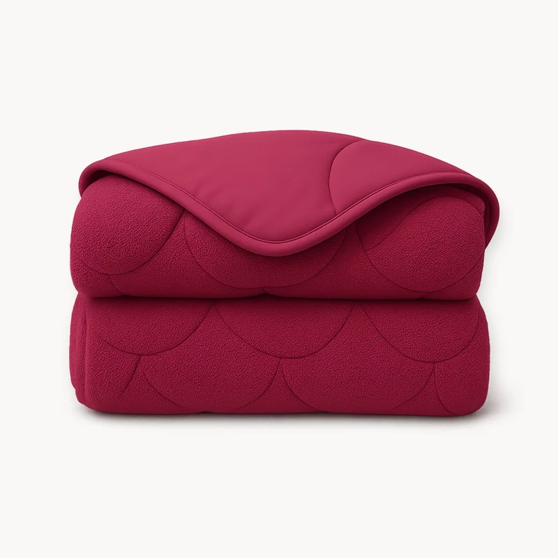 HappyBed Dekbed | Teddy Bordeaux | Voor het hele jaar