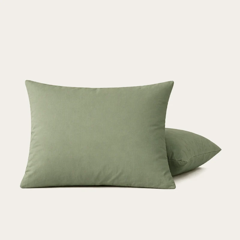 Kussenslopen | Premium Percal | Sage Green | Set van 2