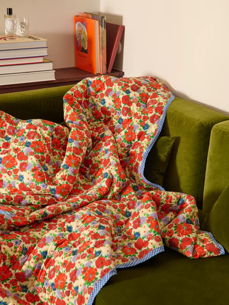 Plaid matelassé réversible