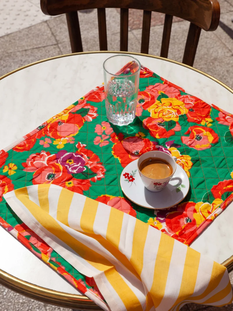 Set de table matelassé réversible