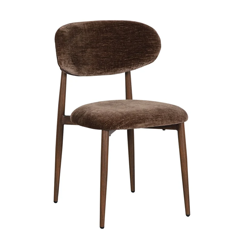 OKURA Chaise marron noyer (ensemble de 2)
