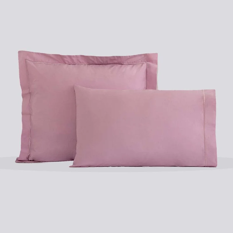 Taie en percale de coton Rose / 65x65 déclassé - MS309