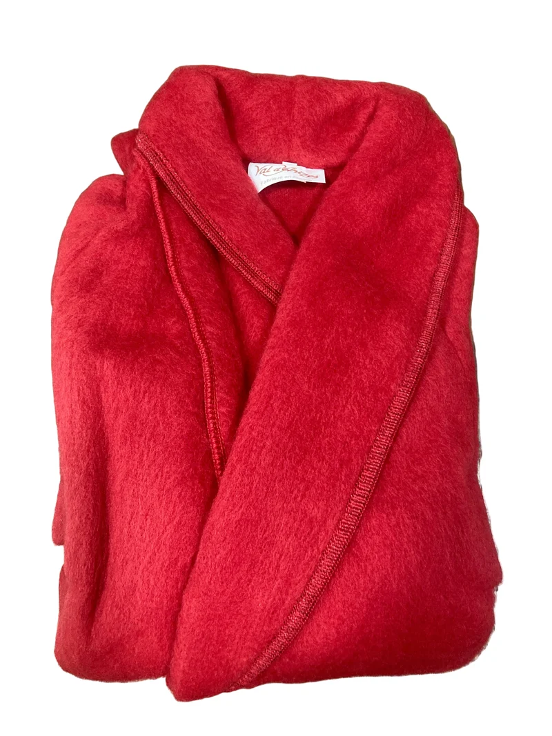 Robe de chambre croisée col châle poignets revers Griotte (10/23) / M déclassé - MS285