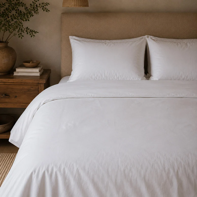 Housse de couette percale de coton bio Canopée
