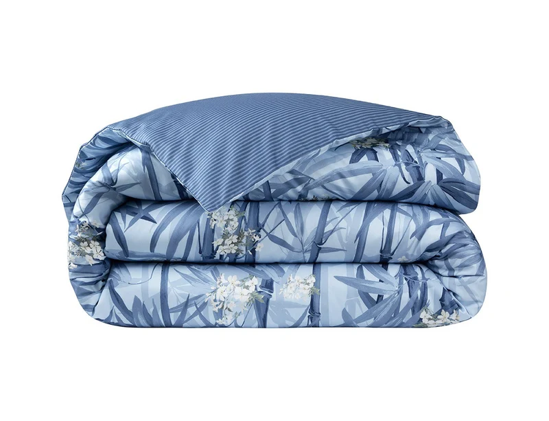 Housse de couette Satin de coton - K ZEN Bleu