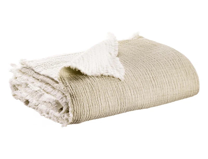 Dessus de lit Coton et Coton recyclé - EMILIO Naturel