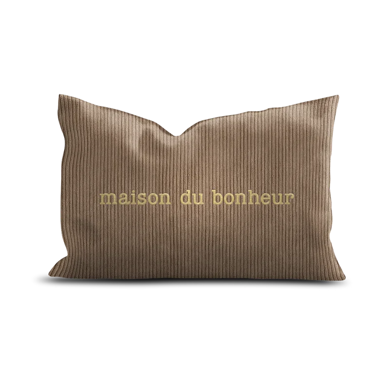 COUSSIN VELOURS COTELE MAISON DU BONHEUR - 4OX60CM