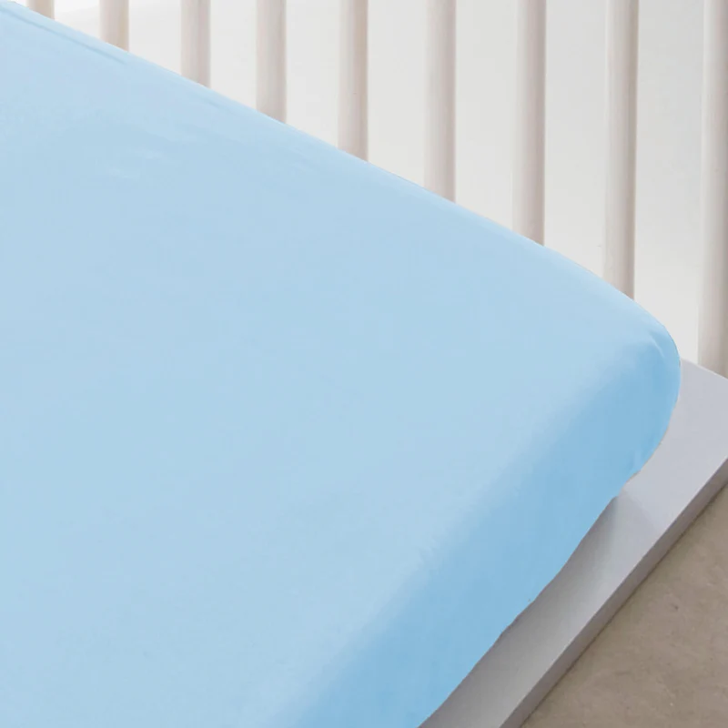 SÁBANA BAJERA AJUSTABLE CUNA 100% ALGODÓN AZUL MAR