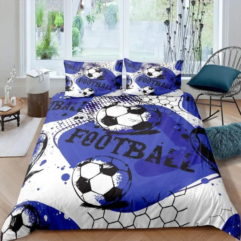 Housse de Couette Foot Bleue