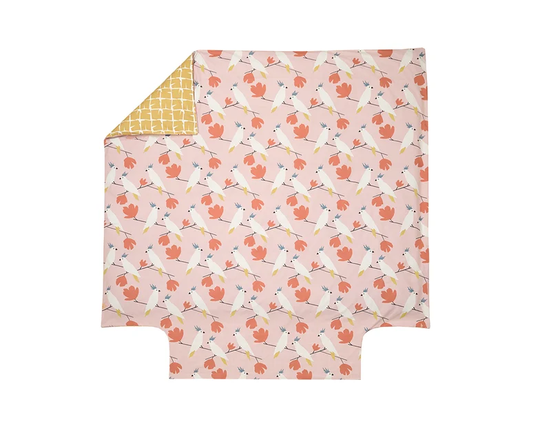 Housse de couette Percale de coton - LOVE BIRDS Pétale
