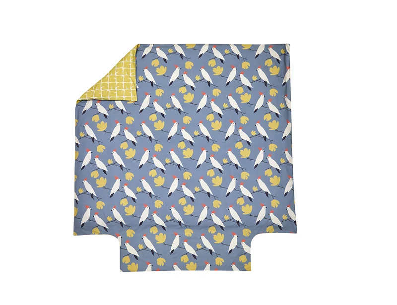 Housse de couette Percale de coton - LOVE BIRDS Denim