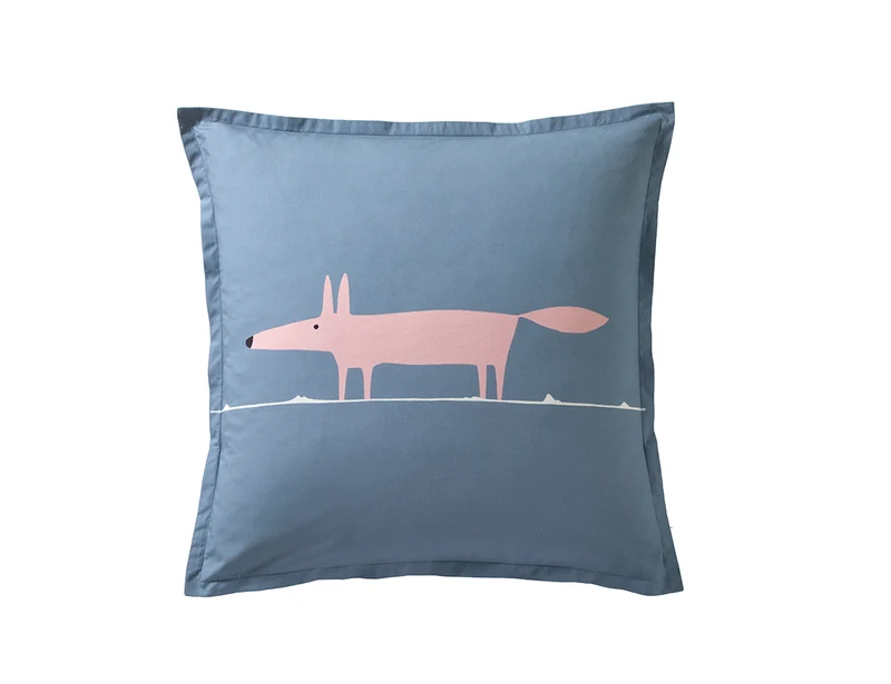 Taie d'oreiller Percale de coton - MR FOX Denim