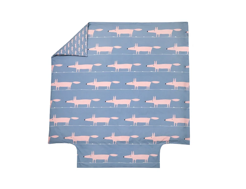 Housse de couette Percale de coton - MR FOX Denim