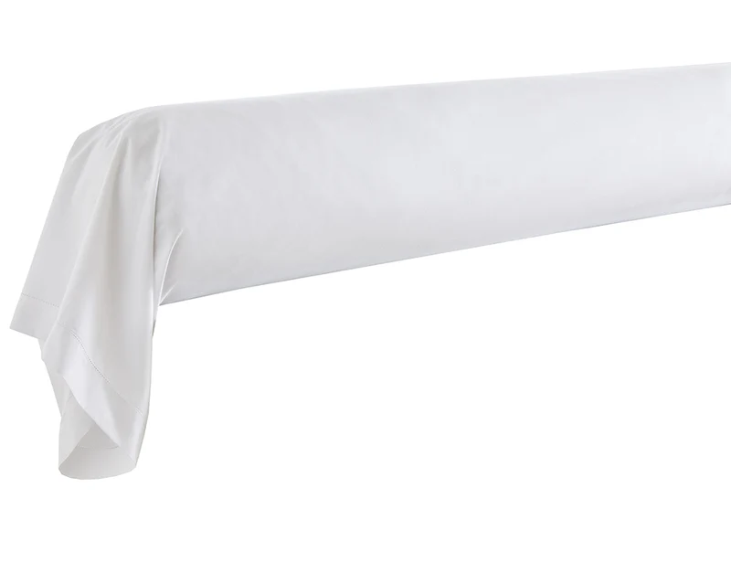 Taie de traversin Percale de coton - MARQUISE Blanc