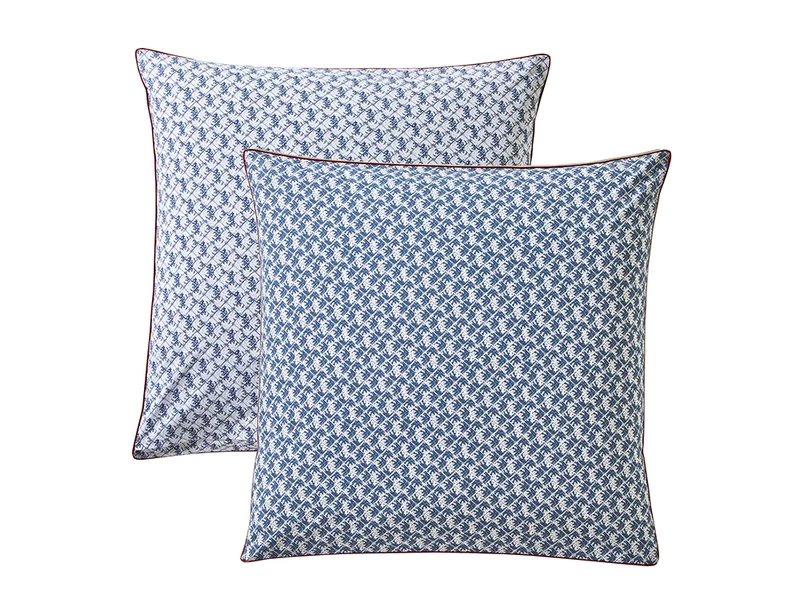 Taie d'oreiller Percale de coton - FES Indigo