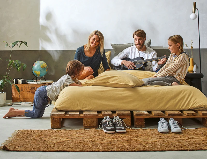 BOHEME Crème - Percale lavée