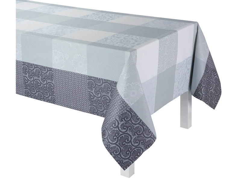 Nappe Enduite Coton Jacquard - FLEURS DE KYOTO Brume