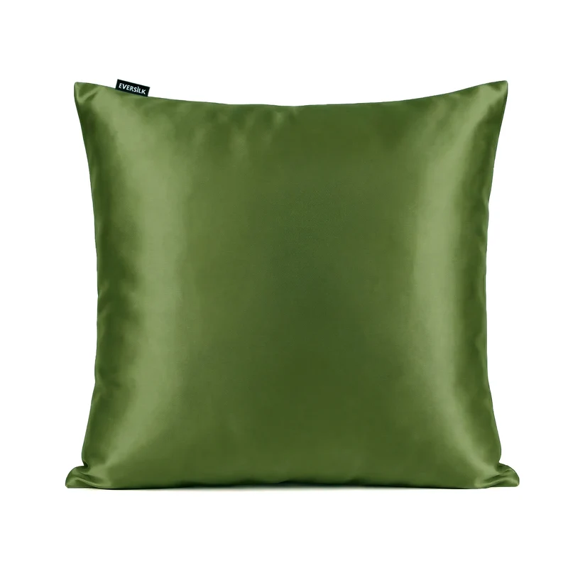 Taie d’oreiller en soie de mûrier 65x65 cm - Olive