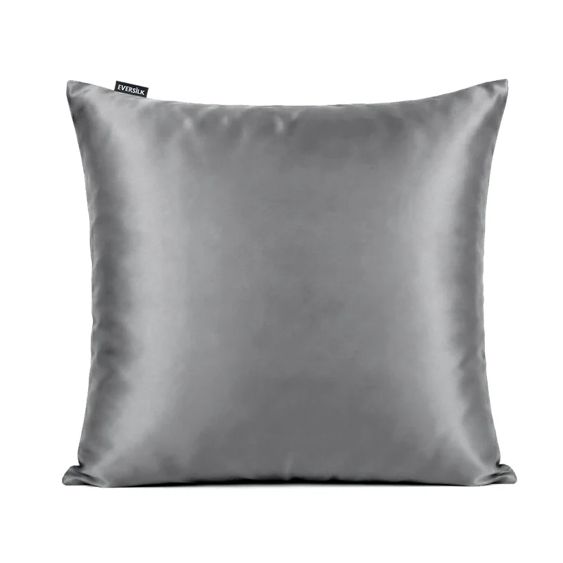 Taie d’oreiller en soie de mûrier 65x65 cm - Gris Ultime