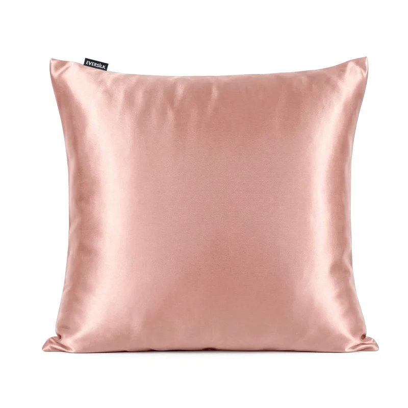 Taie d’oreiller en soie de mûrier 65x65 cm - Vieux Rose